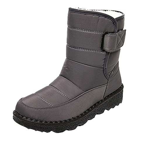 unilarinna Botas para mujer, bota corta para el aire libre, para invierno, cálidas, para la nieve, para el tiempo libre, forro polar, resistentes al agua