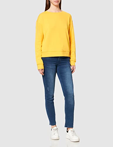 United Colors of Benetton Maglia G/C M/L 3CMAE1AH4 Sudadera con Capucha, Amarillo 6E4, S para Mujer