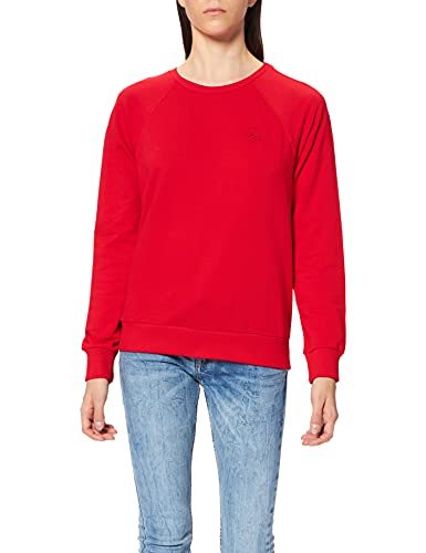 United Colors of Benetton Maglia G/C M/L 3j68e18f1 Sudadera con Capucha, Rojo 005, Mujer