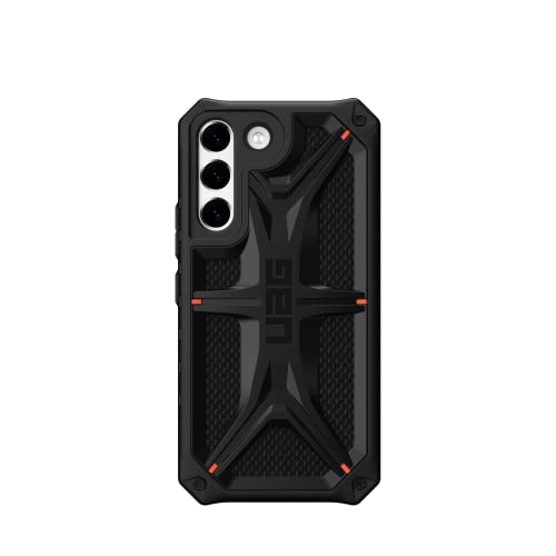 Urban Armor Gear Monarch Funda para Samsung Galaxy S22 Case [Compatible con Carga inalámbrica, Protección Militar contra caídas, Resistente Golpes, Parachoques Ultra Fino] Kevlar Negro