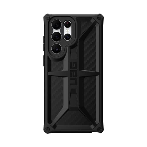 Urban Armor Gear Monarch Funda para Samsung Galaxy S22 Ultra Case [Compatible con Carga inalámbrica, Protección Militar contra caídas, Resistente Golpes, Parachoques Ultra Fino] Carbon Fiber