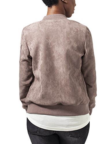 Urban Classics Chaqueta Bomber de imitación de Ante para Mujer, Braun (Taupe 782), XS