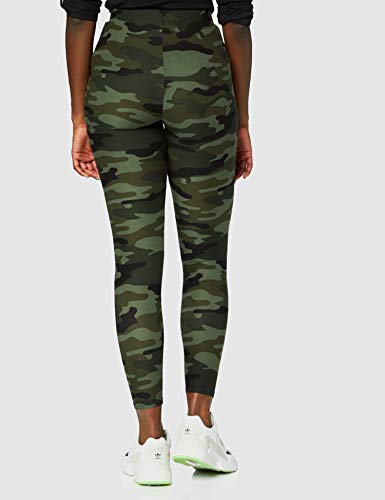 Urban Classics Ladies Camo Leggings, Mallas, Material Opaco - Pantalones Deportivos, Verde (Wood Camo), L