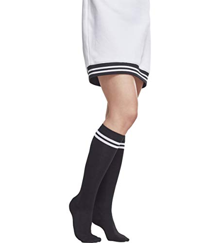 Urban Classics Ladies College Socks Calcetines, Multicolor (blk/Wht 50), 37-38 (Talla del Fabricante: 36-39) para Mujer