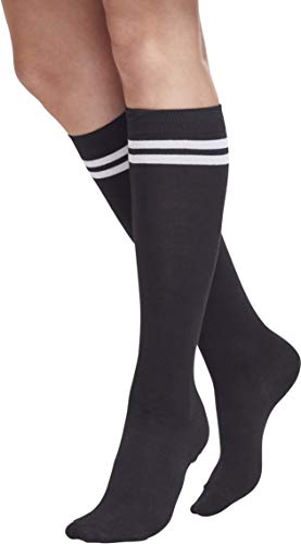 Urban Classics Ladies College Socks Calcetines, Multicolor (blk/Wht 50), 37-38 (Talla del Fabricante: 36-39) para Mujer