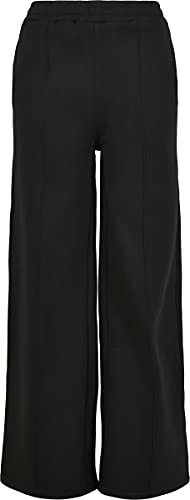 Urban Classics Ladies Straight Pin Tuck Sweat Pants Pantaln Deportivo, Negro, XXL para Mujer