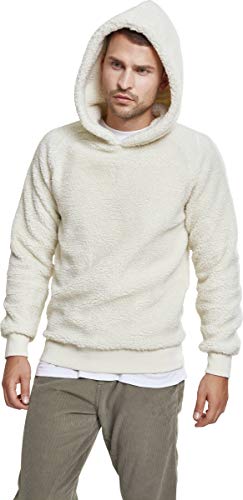 Urban Classics Sherpa-Sudadera con Capucha, Blanco (Offwhite 00555), L para Hombre