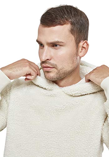 Urban Classics Sherpa-Sudadera con Capucha, Blanco (Offwhite 00555), L para Hombre