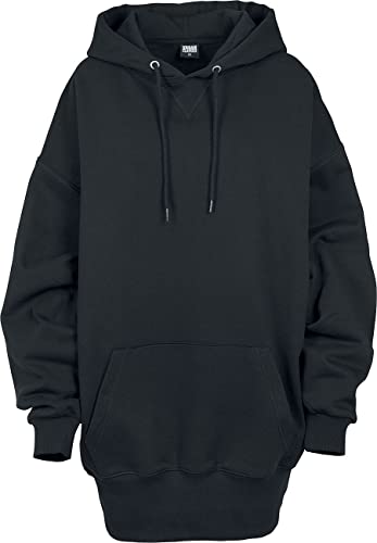 Urban Classics Sudadera Larga y Grande para Mujer Capucha, Negro (Schwarz 00007), L