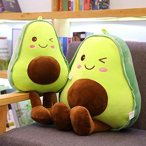 URFEDA Juguete de peluche Lindo muñeco de peluche suave de aguacate 3D Almohada de felpa,Decoración de los regalos de cumpleaños del cojín del sofá de la almohada de la fruta de la historieta los 30cm