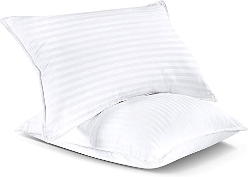 Utopia Bedding Almohadas (2 Unidades) - 50 x 70 cm Almohadas de Primera - Funda de Mezcla de Algodón - Fibra Hueca Virgen Siliconada - Almohadas Suave de Fácil Cuidado (Blanco)