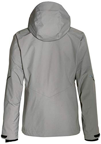 Uvex ADA 17497 Chaqueta de Viento - Chaqueta de Lluvia para Mujer con Capucha - Gris - XXL