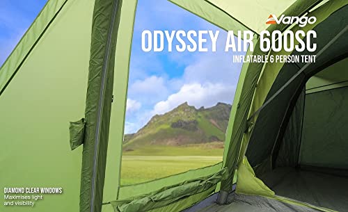 Vango Airbeam Odyssey Air Inflatable Tent, Unisex Adulto, Epsom Green, Talla Única