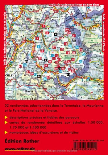 Vanoise, Albertville – Trois Vallées – Val d’Isère – Maurienne, Les 52 plus belles randonnées. Rother. (Guide de randonnées)