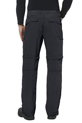 VAUDE Men's Farley ZO IV – Pantalón desmontable de senderismo para hombre – color negro, talla 48