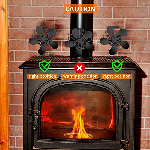 Ventilador estufa, Ventilador de Chimenea, Actualización de funcionamiento silencioso, Energía Térmica，Para Estufas, Estufas de Leña y Chimeneas (5 Páginas)