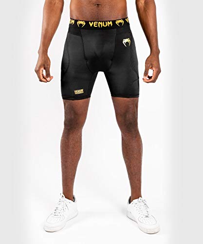 Venum G-Fit Pantalones Cortos De Compresión, Hombre, Negro/Dorado, S