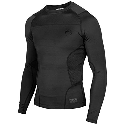 Venum G-Fit Rashguard De Mangas Largas, Hombre, Negro, L