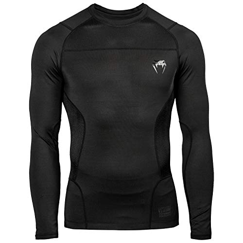 Venum G-Fit Rashguard De Mangas Largas, Hombre, Negro, L