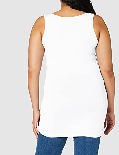 VERO MODA Damen VMMAXI My Soft Long Tank NOOS Top, Weiß (Bright White), 42 (Herstellergröße: XL)