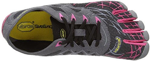 Vibram Five Fingers Seeya LS Night, Zapatillas de Running Mujer, Black/Grey/Rose, 3.5 UK