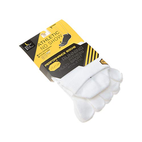 Vibram FiveFingers Hombre Athletic No Show – Calcetines, Hombre, S15N01M, Blanco, Medium