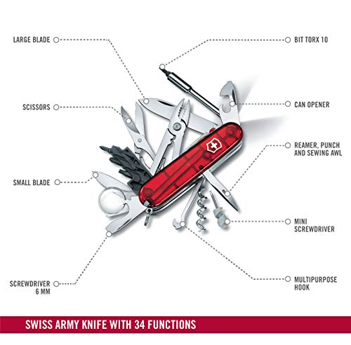 Victorinox Cybertool Lite, color Rojo Transparente