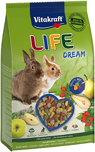 Vitakraft Alimento para roedores de Conejos Enanos, Life Dream, 1 x 1,8 kg