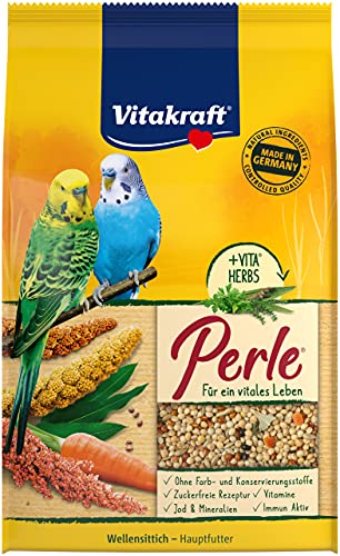 Vitakraft Fuerza periquitos Perle +Vita Herbs, 1er Pack (1 x 500 g)