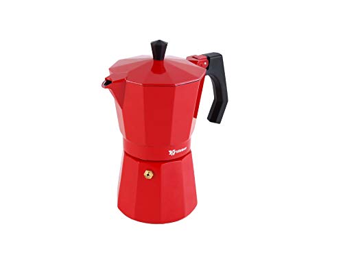 VITRINOR Cafetera, Rojo, 12 Tazas, Praga