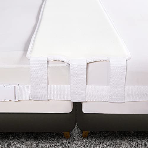 VIVILINEN Kit convertidor de Puente de Cama Doble a tamaño King, cómodo, Ancho de Cama, Relleno de Espacios, Conector de colchón, Correa de Espuma viscoelástica (200 x 30 x 8 cm)