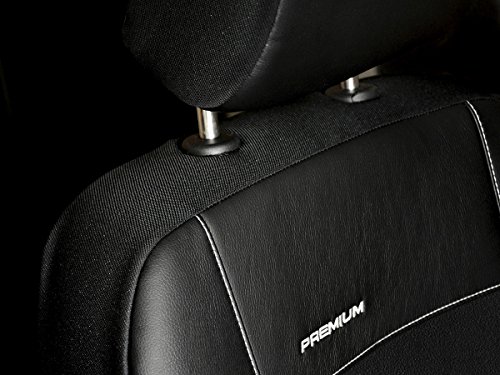 Volkswagen Fundas de asiento T6 a medida, ajuste perfecto, fundas protectoras de asiento de terciopelo + acolchado de punto, decoración para coche (Premium 9), color negro