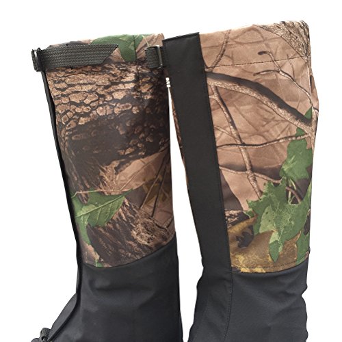 VORCOOL Polainas Camuflaje al Aire Libre Impermeable Resistente al Desgaste Protege para Las Piernas Size M