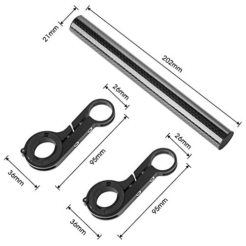 Wayin Extensor de Manillar de Bici Soporte de Manillar para Bicicleta de Montaña Multifunción Extensión del Manillar con Abrazaderas Dobles para GPS Teléfono Velocímetro Luz