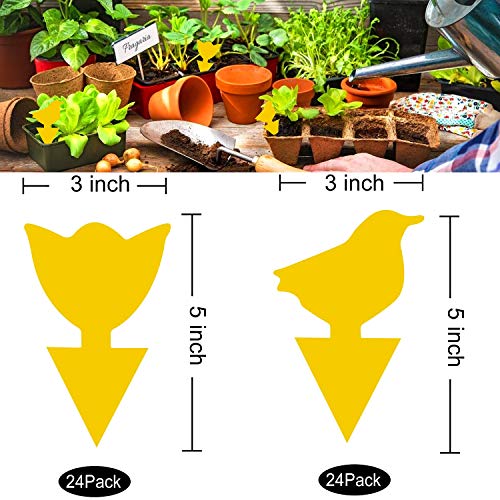 WELLXUNK® Trampas de Insectos, Atrapa Mosca, Trampa de Moscas enchufables, Trampa para Moscas de la Fruta, Trampa Moscas para Proteger Plantas y Atrapar Moscas, Insectos Voladores (48 Piezas)