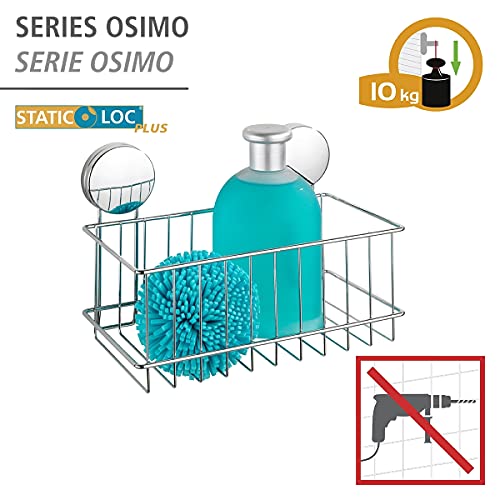 Wenko Cesto Hondo Static-Loc Plus Osimo, Metal, Chrom, 24 x 16,5 x 13,5 cm