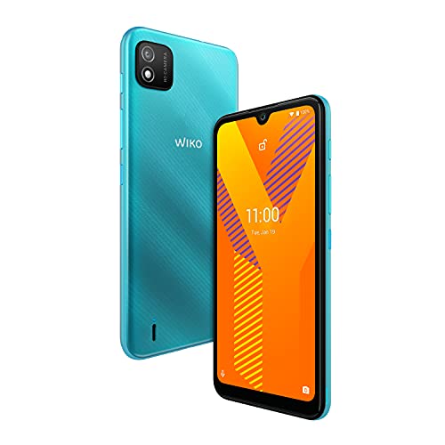 Wiko Y62- Smartphone 4G de 6’1” (3000mAh de batería, Dual SIM, 16 GB de ROM, Quad Core 1,8GHz, cámaras de 5MP, Android 11 Go Edition) Mint, Menta