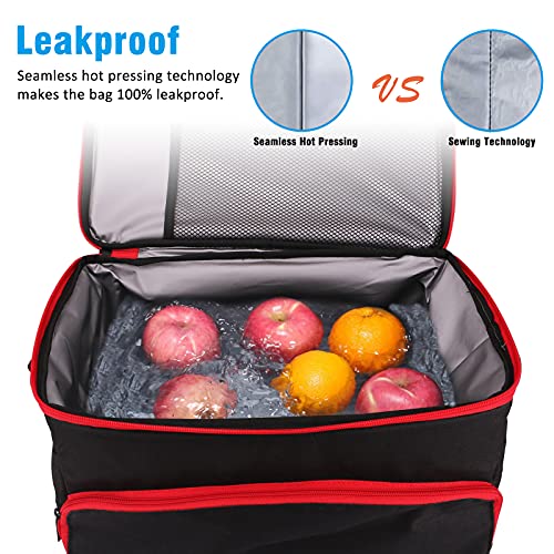 Winzwon 20L Bolsa de Enfriamiento, Bolsa Isotermica de Almuerzo Nevera Bolsa Térmica Porta Alimentos para Alimentos Frutas, Bolsa Plegable Resistente al Agua para Acampar, Gimnasio, Viajes, Picnic