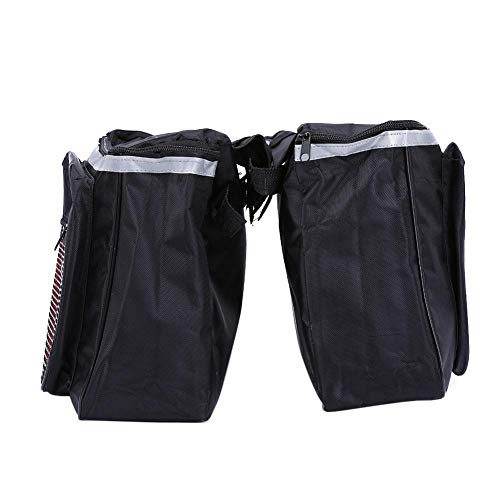 WOOAI ES 25L Bolsas para Bicicleta Impermeable Mountain Road Bike Rack para Bicicleta Asiento Trasero Tail Carrier Trunk Double Bike Bags, Color: Negro, Se envía Desde: España