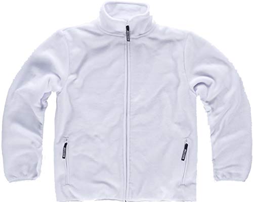 Workteam Forro Polar con Cierre de Cremallera. Ideal para Frío (280 g/m2). Unisex Blanco M