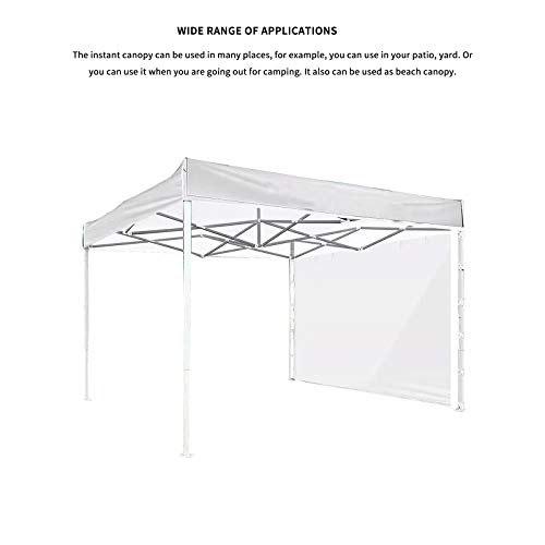 Wowlela Toldo desplegable con laterales, 3 x 2 m, plegable, impermeable, para fiesta de barbacoa al aire libre, con paredes laterales, panel de pared a prueba de lluvia