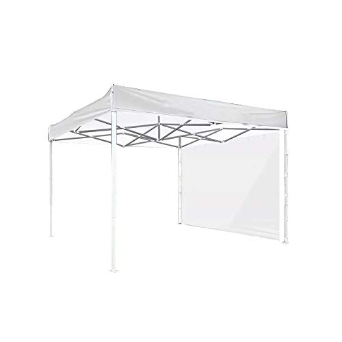 Wowlela Toldo desplegable con laterales, 3 x 2 m, plegable, impermeable, para fiesta de barbacoa al aire libre, con paredes laterales, panel de pared a prueba de lluvia