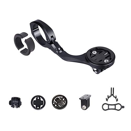 Xingsiyue Soporte de Computadora GPS de Bicicleta para Garmin Edge 830/530/820/810/520/510/1000/25/20/Byton Rider/Cateye - con Soporte de Linterna Cámara (Negro)