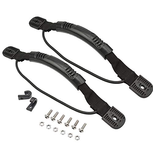 Yhuasia Kayak Manija de Transporte, 2 Piezas Mango de Canoa para Kayak, Asas para Kayak, Asas para Canoa, Asas Transporte Canoa, para Canoa Kayak Barco Pesca Vela Equipaje Accesorios (Negro)