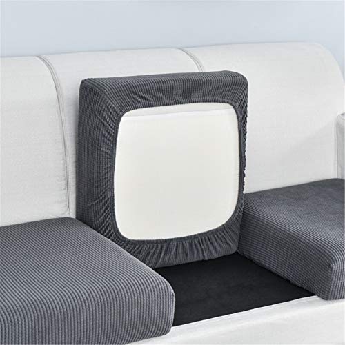 Yidaxing Funda para Asientos de Sofá Elástica Protector de Cojin de Asiento Separados para sofá Fundas de cojín(1 Plaza, Gris Oscuro)