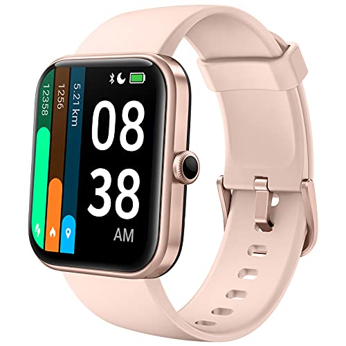 YONMIG Smartwatch, 1.69" Reloj Inteligente con Alexa Integrada para Hombre Mujer, Monitor de Oxígeno de Sangre(SpO2), Monitor de Sueño, Pulsómetro, Pulsera Actividad Impermeable 5ATM 14 Modo Deporte