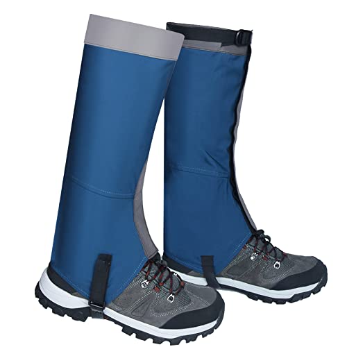 YSBER Impermeables Polainas para Senderismo para piernas para Nieve Polainas a Prueba de Viento Durables para Caminar al Aire Libre Polainas para Escalada Polainas 420D Tela Oxford antidesgarro(L)