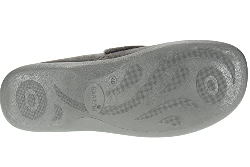 Zapatillas Abotinadas de Casa para Mujer. Marca GARZÓN y DEVALVERDE. Ajuste con Velcro. Suapel Aterciopelado - Invierno - Abrigo - Fabricadas en España Gris Talla 38