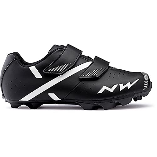 Zapatillas de Ciclismo para Carretera Spike 2 - Color Negro - Talla 42 - Zapatillas para Bicicleta BTT con Suela Jaws y con Banda de Rodadura de Caucho Natural para un Mejor Agarre - Northwave