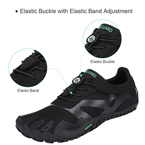 Zapatillas de Trail Running Minimalistas Hombre Barefoot Respirable Secado rápido Hombres Zapatos de Agua Deportes Acuáticos Escarpines Negro 42